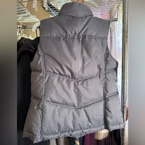 Silver puffy vest